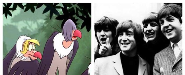 12.) The vultures in The Jungle Book were based on The Beatles.