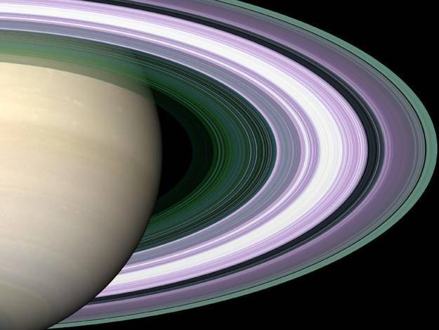 Every 14-15 years, some of Saturn's rings apparently vanish due to their relative thinness to the planet's body.