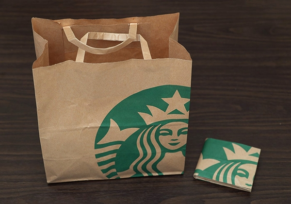 Starting with a standard Starbucks bag, you'll surely be excited to get this project going.