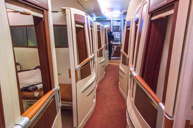 Here are the private cabins aboard the plane.