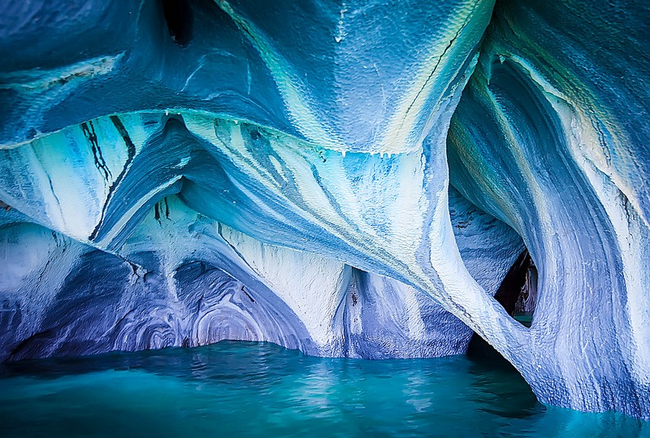 Marble Caves, Carerra Lake, Argentina.