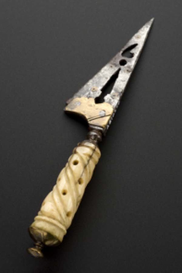 7.) Circumcision Knife (1770s): Ritual circumcision common, but tools like this sharp European knife from the 18th century make it seem like a brutal and archaic practice.