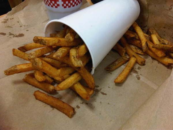 26. Five Guy’s fries are the most unhealthy in America, with nearly 1,500 calories and 71 grams of fat.