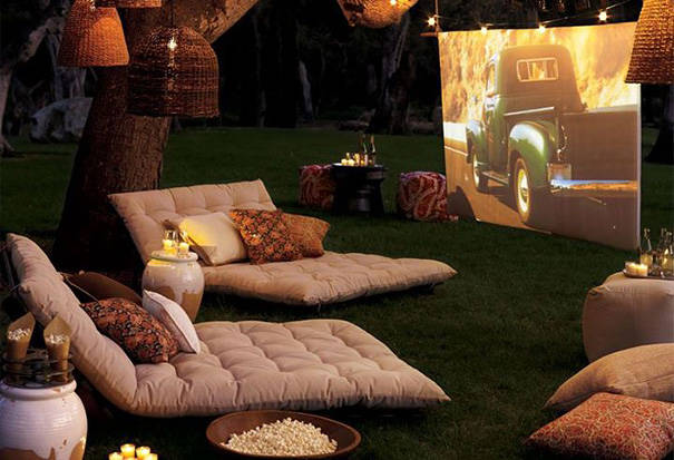 A backyard cinema