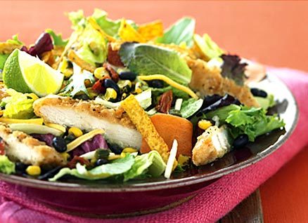 McDonald's Southwest Salad with Grilled Chicken - 320 Calories, 9g of Fat, 30g of Protein.