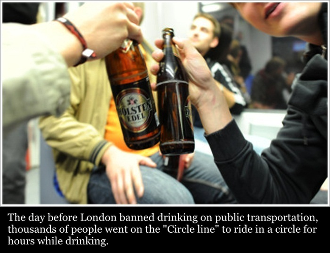 15.) Alcohol on Public Transportation