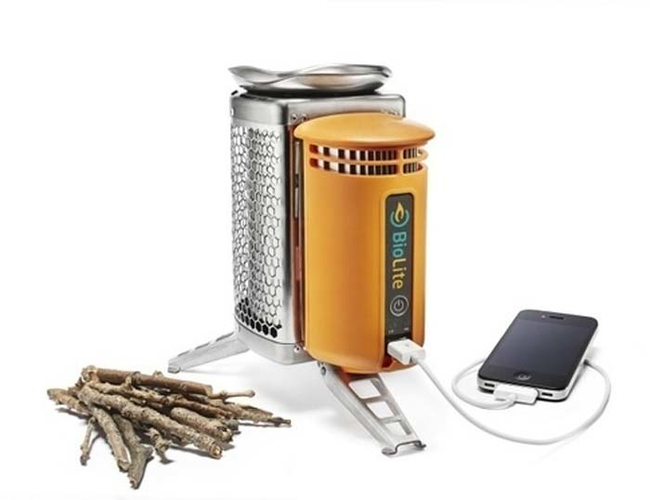 21.) Charges your phone while burning wood.