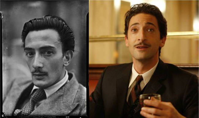 10.) Adrien Brody as Salvador Dalí in <em>Midnight in Paris</em>