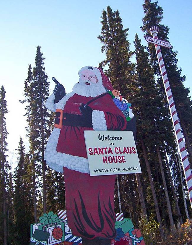 7.) North Pole, Alaska