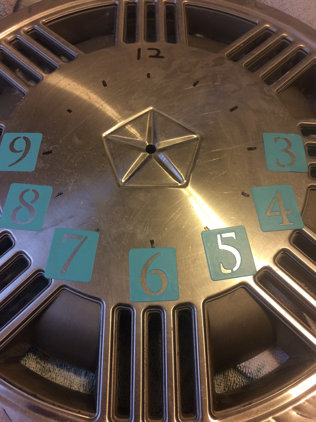 He used stencils for the numbers, which involved a pretty unique process...