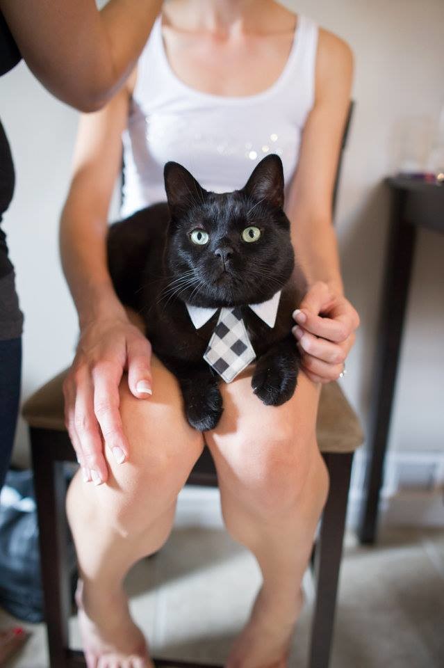 He's trying to help out with the pre-ceremony jitters.