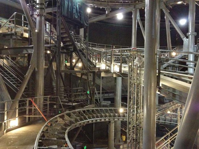 20.) What Space Mountain looks like inside with all of the lights on.