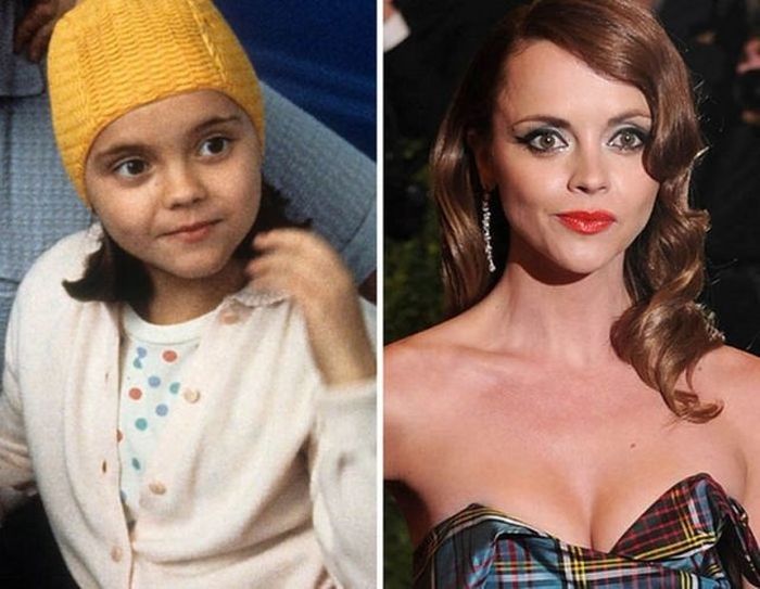 3.) Christina Ricci - 1990 and now.