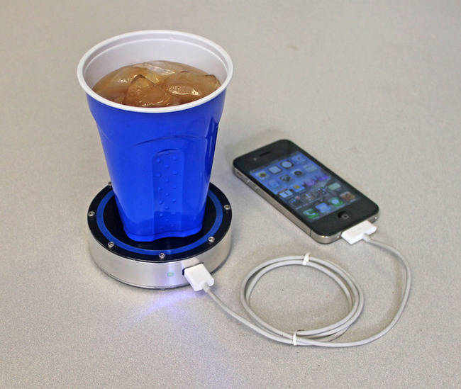 Having a phone with a dead battery is a huge hassle. Never fear, though, this charger has your back. It charges your phone using the cold or hear from whatever beverage you're enjoying when you're phone is low on power. (You're out of luck if you drink lukewarm water.)