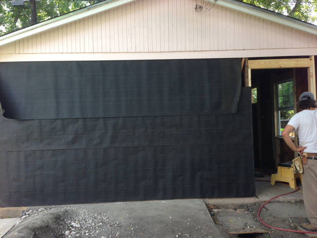 This foam wall should help keep the moisture out.