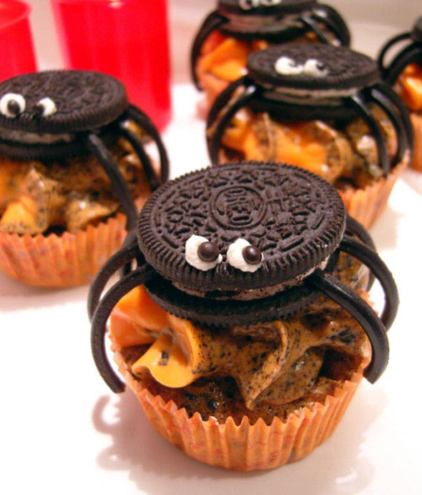 10.) Spider Cupcakes