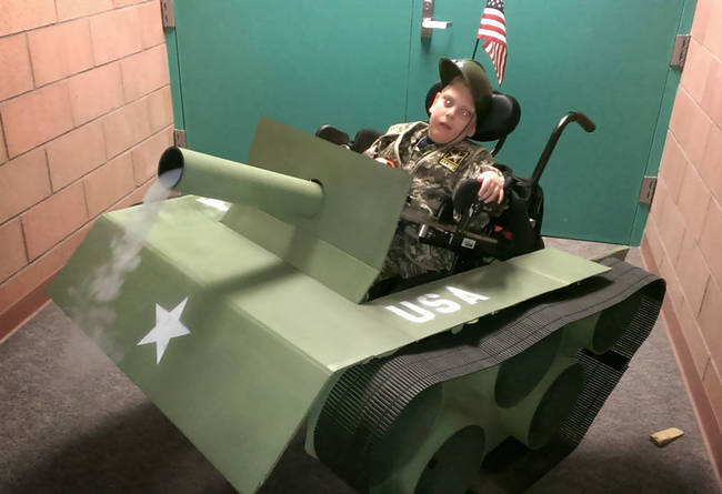 No one can compete with this tank on Halloween.