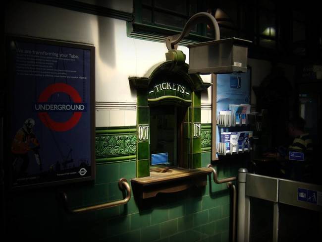 The Ticket Booth At The Empty Holloway Station.