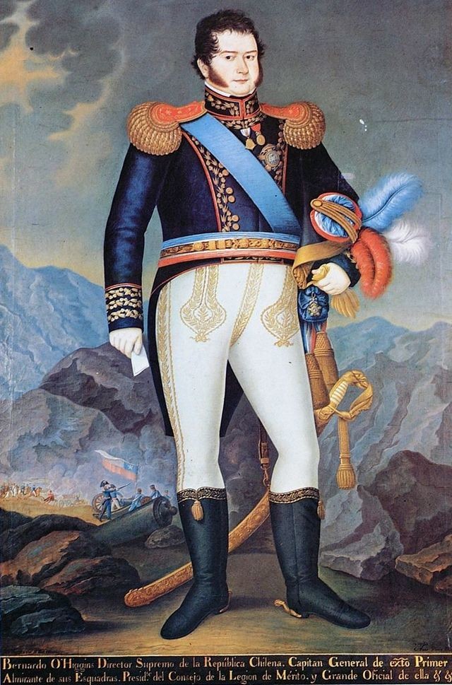 The first president of the Republic of Chile was Bernardo O'Higgins. He was Irish.