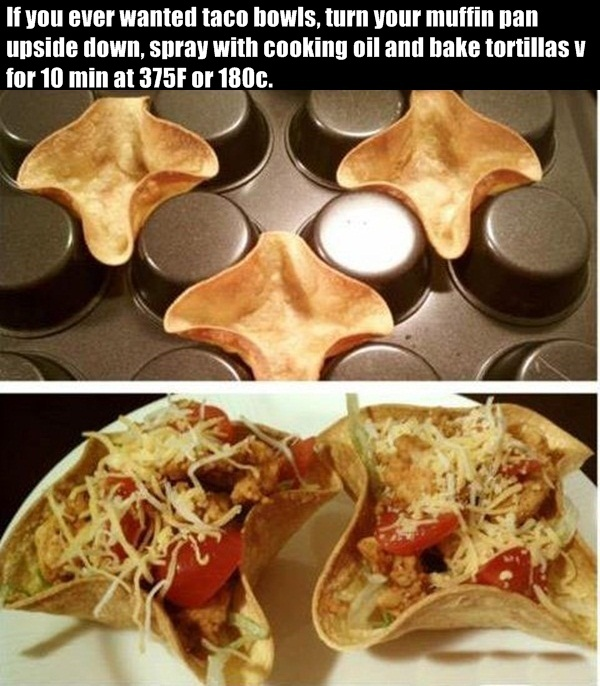 16.) Instant (well, sort of instant) taco bowls!