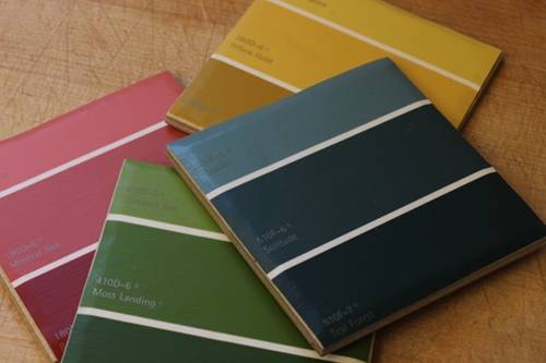 Make color sample coasters.