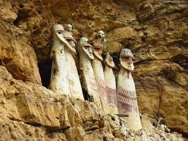 There were 8 sarcophagi originally, but two were destroyed by natural causes. Luckily, because of the remote location of these six sarcophagi have stayed relatively intact.