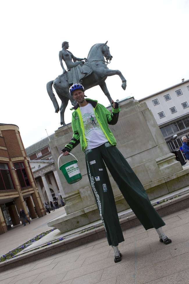 2013 - Walked every street in the town of Coventry (500 miles) on a pair of stilts.