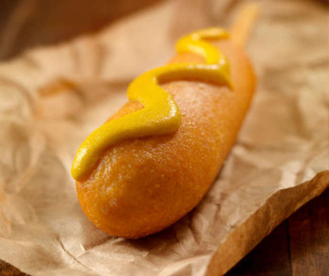 5.) Corn Dogs: A staple of American carnivals since the 1920's, this dog doesn't get much love outside the US due to the cornmeal batter and high sodium content.