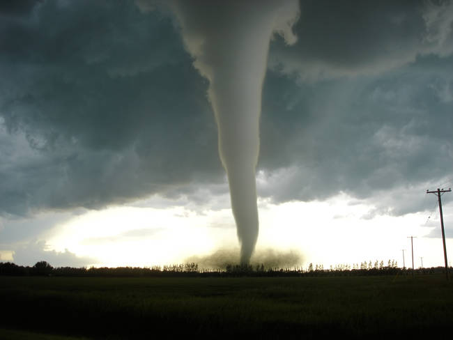 5.) Did you know that when we think we see a tornado, what we're actually seeing is a condensation cloud inside of it?