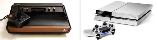 2.) A carpet-heating Atari VS a Playstation 4.