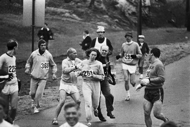 3. Kathrine Switzer was assaulted by Boston Marathon organisers who attempted (unsuccessfully) to stop her from running the mens-only race in 1967.