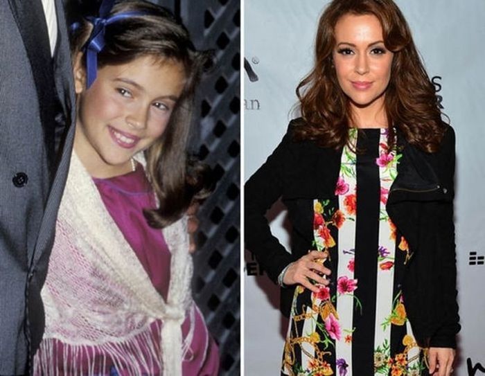 31.) Alyssa Milano - 1984 and now.