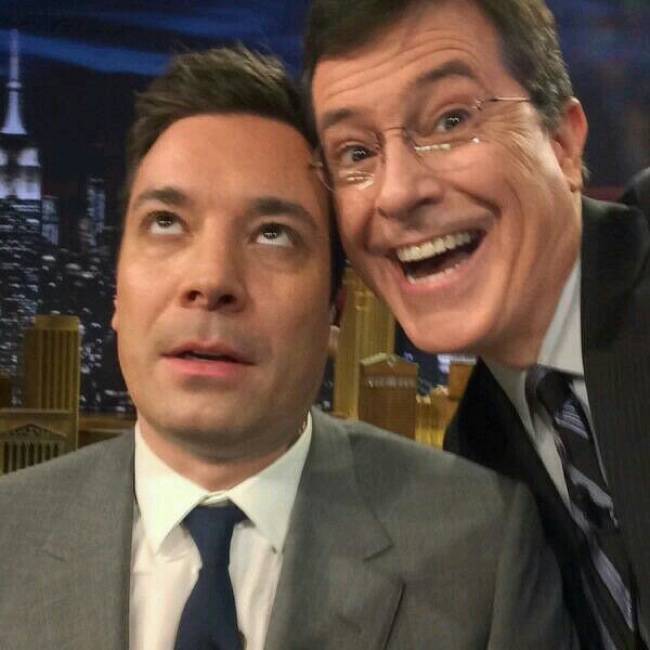 Jimmy Fallon and Stephen Colbert