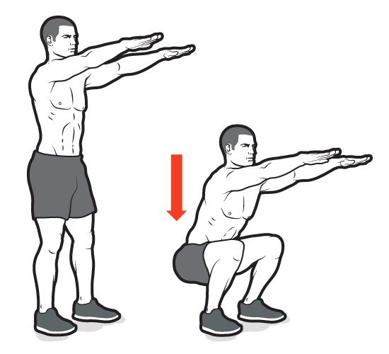 16.) Body Weight Squats - Legs, Glutes, Lower Back