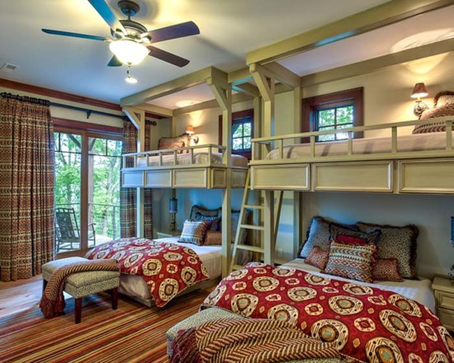 These adult bunk beds allow so much room for activities.