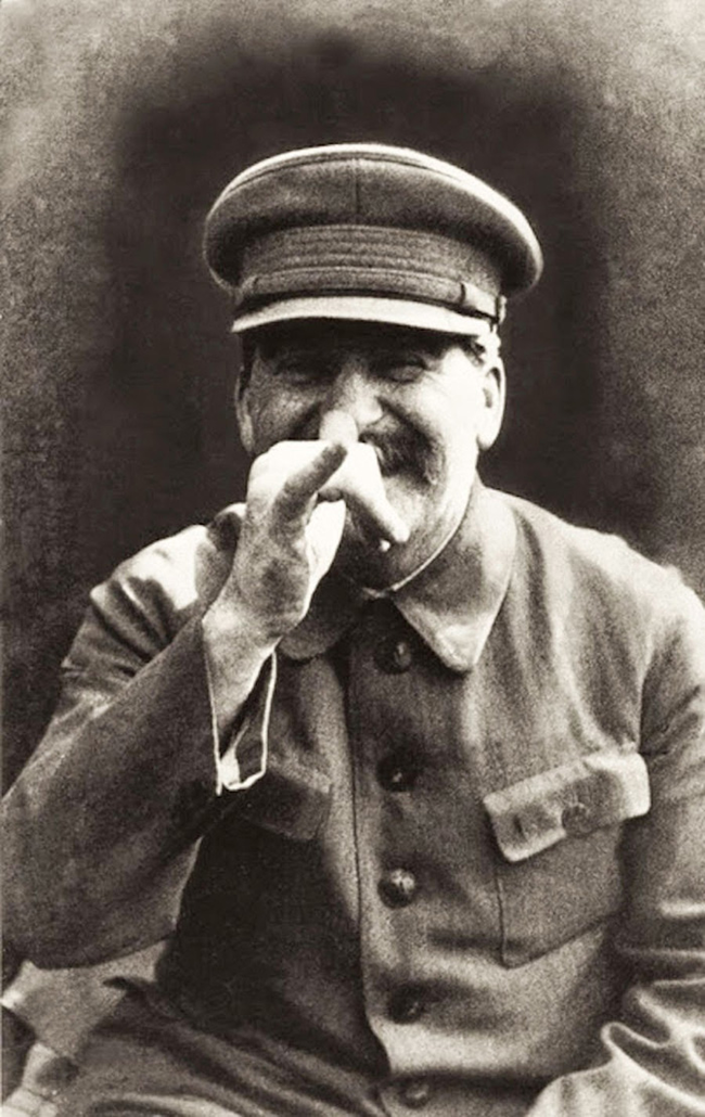 12.) Soviet leader Joseph Stalin in a candid moment captured by his bodyguard.