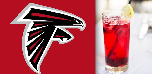 8.) The Falcons' Scarlett O'Hara: Southern Comfort, cranberry juice, lime.