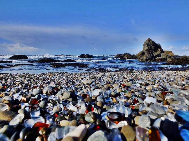 2.) Glass Beach, Fort Bragg, California