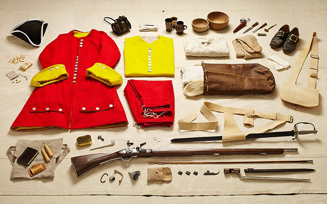 7.) From 1709, a private sentinel's gear from the Battle of Malplaquet.