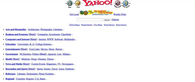 Yahoo.com from 1997.