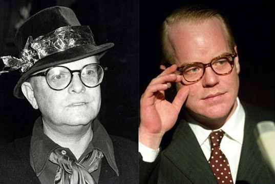 7.) Truman Capote played by  Philip Seymour Hoffman in <em>Capote</em>