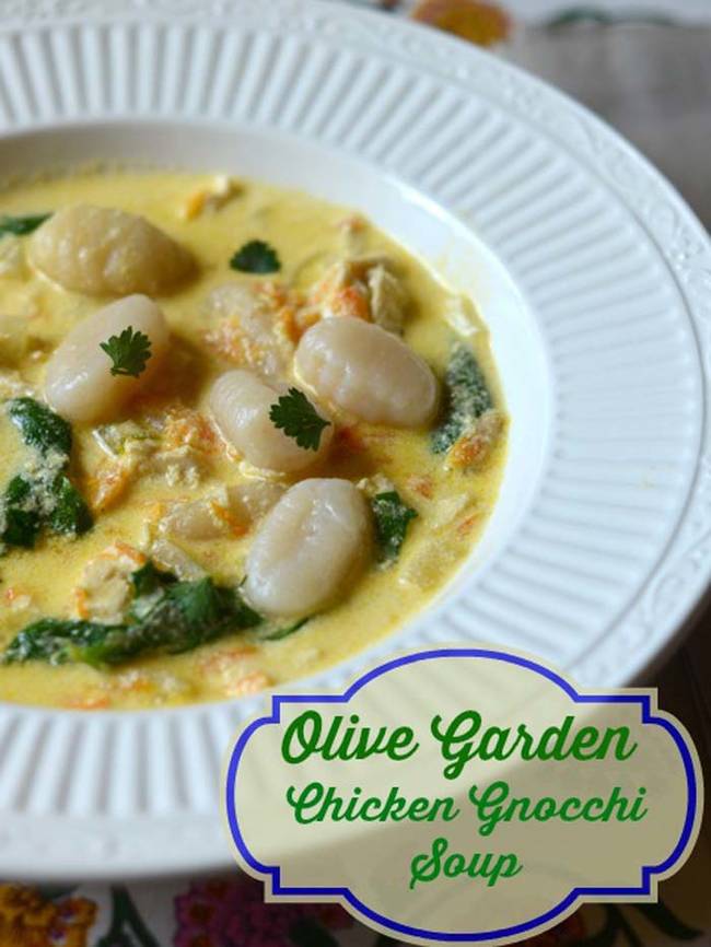 Olive Garden's Chicken Gnocchi Soup