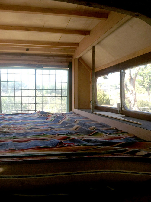 The view out from the finished bedroom pad.