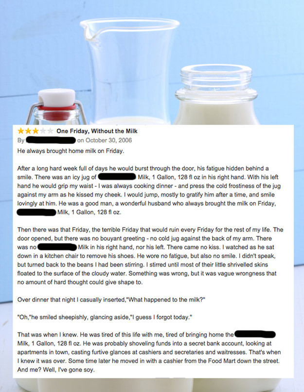 Who reviews milk?!