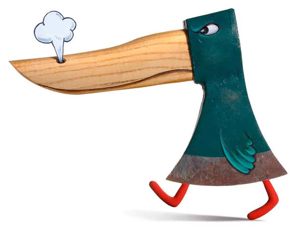 Don't mess with this angry duck, he's actually a hatchet.