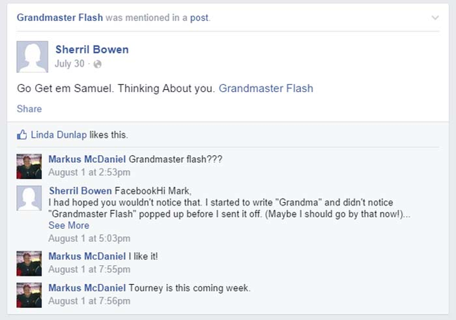 4.) Grandmaster Flash is always considerate.