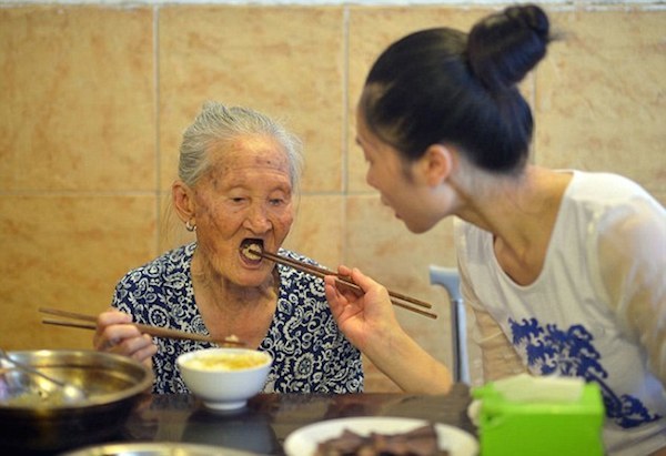 "She sits outside the front and watches life go by and I can see that she is content."