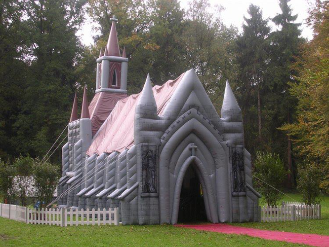 Inflatable Church, Surrey. England