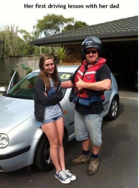 Dad is ready for anything, even white water rapids.