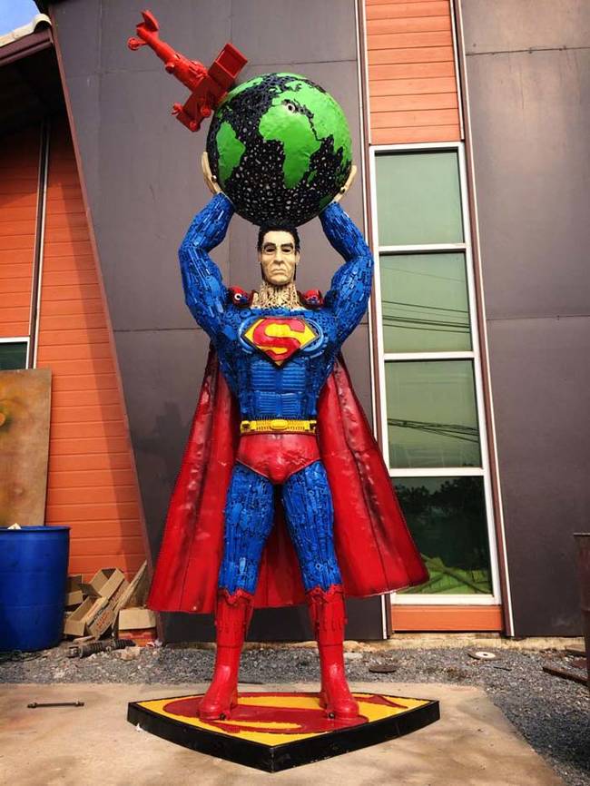 9.) Superman saving the world.